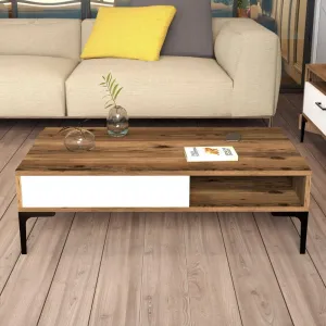 Konferenčný stolík Istanbul - Walnut, White
