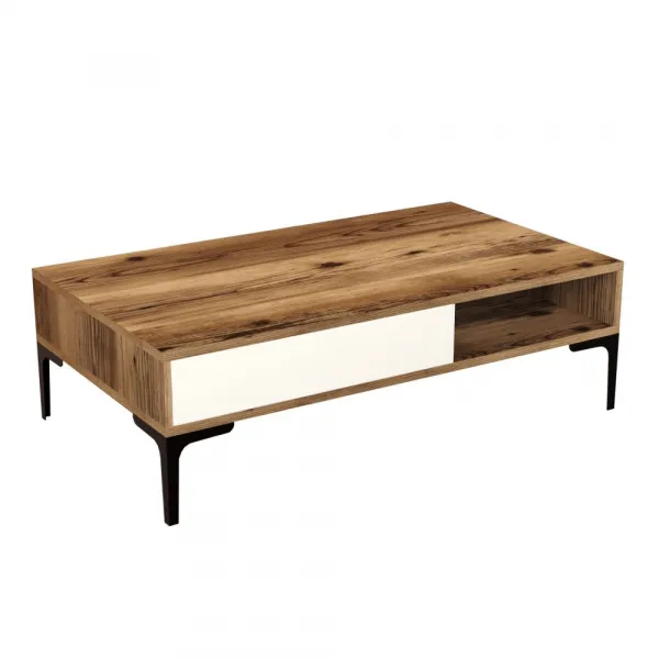 Konferenčný stolík Istanbul - Walnut, Cream