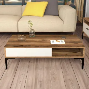 Konferenčný stolík Istanbul - Walnut, Cream