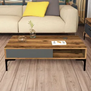 Konferenčný stolík Istanbul - Walnut, Anthracite