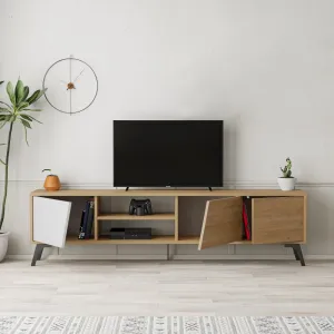 TV stolík Fiona - Oak, White