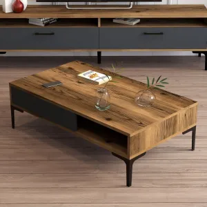 Konferenčný stolík Istanbul - Walnut, Anthracite