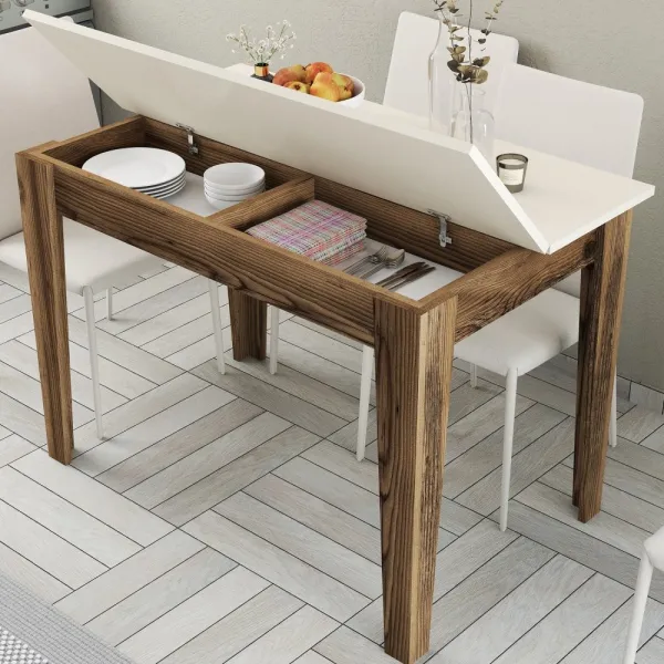 Kuchynský stôl Kiev 508 - Walnut, Cream