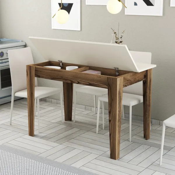 Kuchynský stôl Kiev 508 - Walnut, Cream