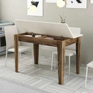 Kuchynský stôl Kiev 508 - Walnut, Cream