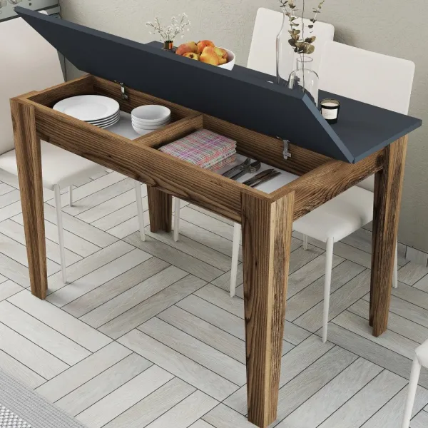 Kuchynský stôl Kiev 504 - Walnut, Anthracite