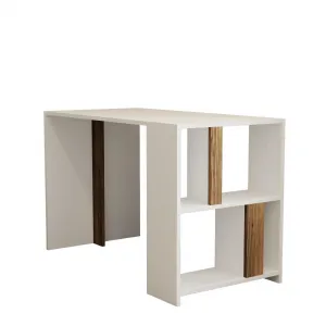 Písací stôl Lima - White, Walnut