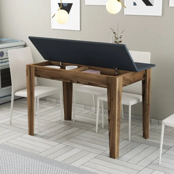 Kuchynský stôl Kiev 504 - Walnut, Anthracite
