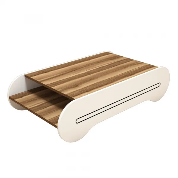 Konferenčný stolík Cool - Walnut, White