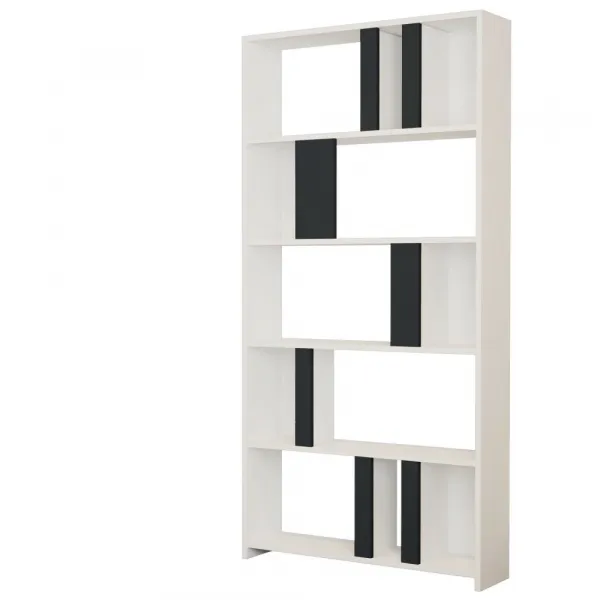 Knižnica Lima - White, Anthracite