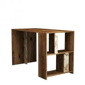 Písací stôl Lima - Walnut, White Marble