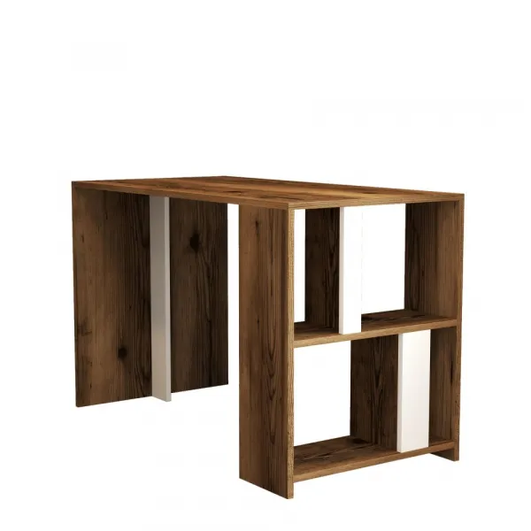 Písací stôl Lima - Walnut, White