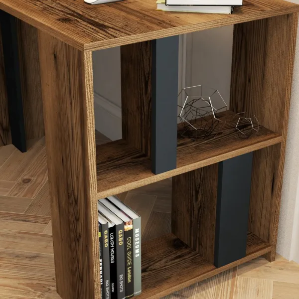 Písací stôl Lima - Walnut, Anthracite