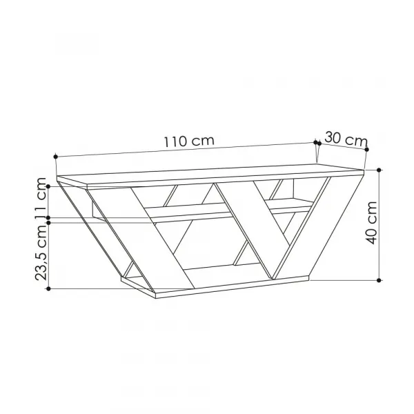 TV stolík Pipralla - Carrara Marble