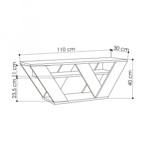 TV stolík Pipralla - Carrara Marble