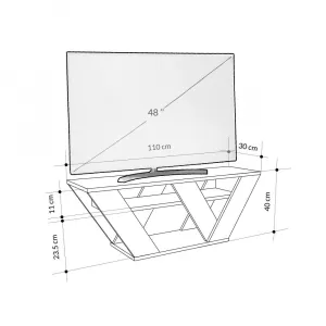 TV stolík Pipralla - Carrara Marble