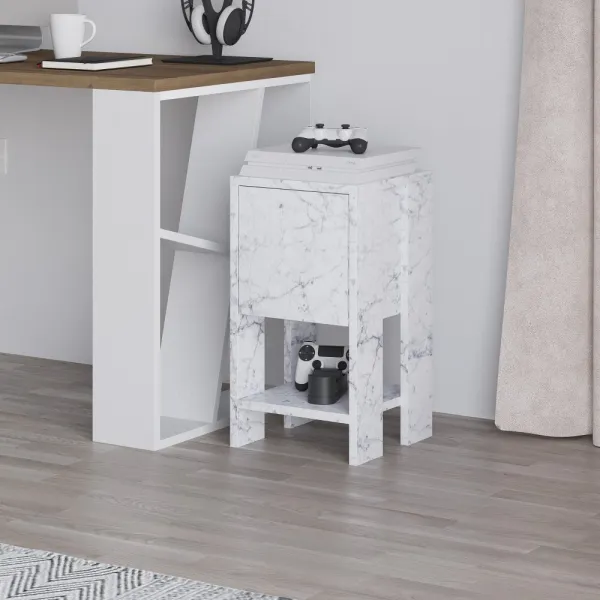 Nočný stolík Ema - Carrara Marble
