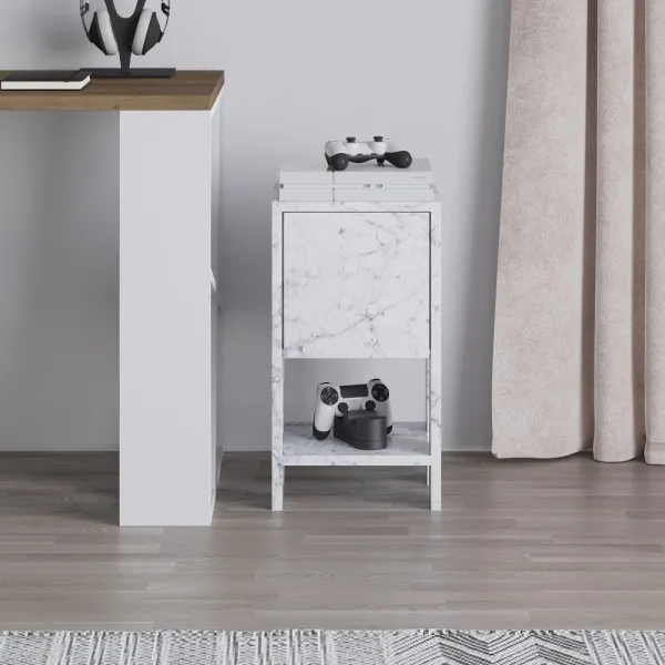 Nočný stolík Ema - Carrara Marble