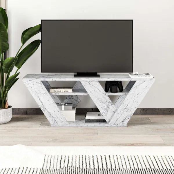 TV stolík Pipralla - Carrara Marble