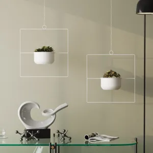 Dekoratívny kvetináč Pandantif - White