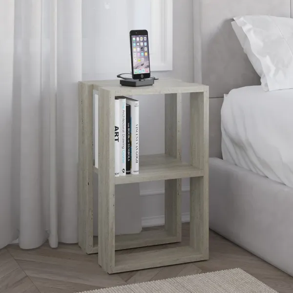 Nočný stolík Lonie - Travertine
