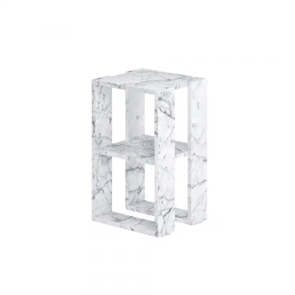 Nočný stolík Lonie - Carrara Marble