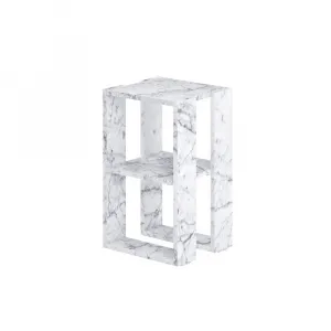 Nočný stolík Lonie - Carrara Marble