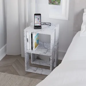 Nočný stolík Lonie - Carrara Marble