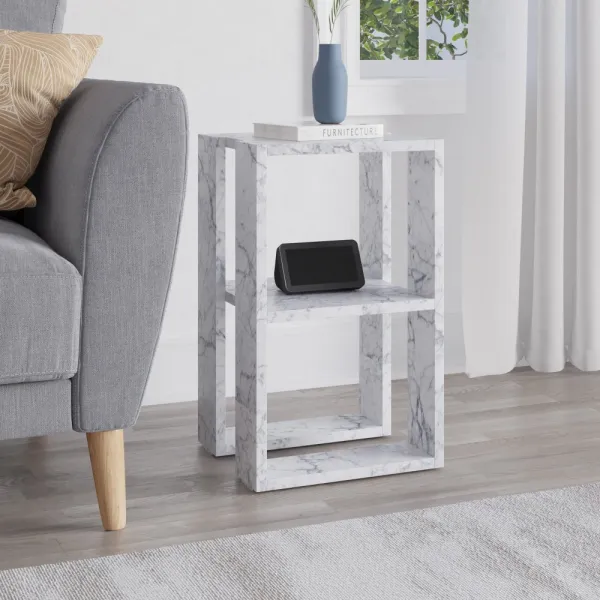 Nočný stolík Lonie - Carrara Marble