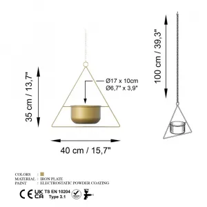 Dekoratívny kvetináč Harpusta - Gold