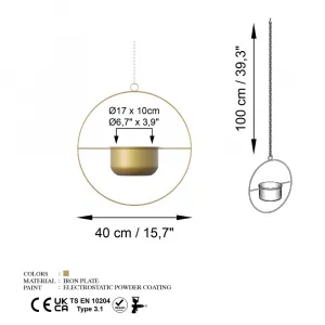Dekoratívny kvetináč Payanda - Gold
