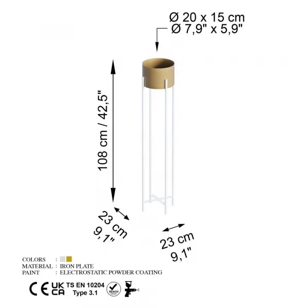 Dekoratívny kvetináč GED-024-C