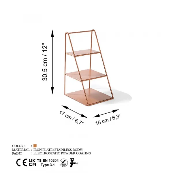 Dekoratívny kovový doplnok Kalımnos-A - Copper