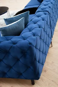 Rohová sedacia súprava / Rohová pohovka Como Left - Navy Blue