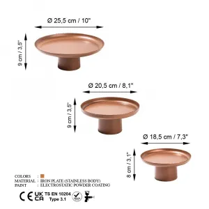 Dekoratívny kovový doplnok Nısıros-A - Copper
