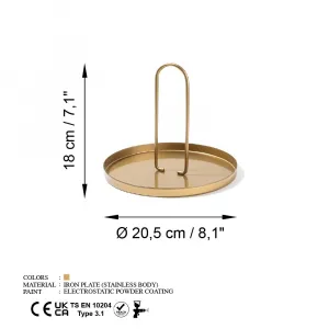 Dekoratívny kovový doplnok Sımı-B - Gold