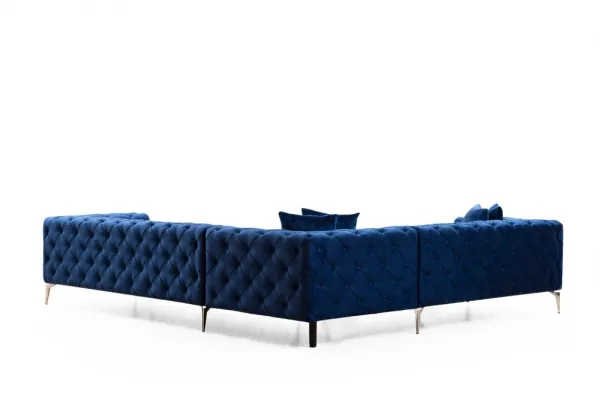 Rohová sedacia súprava / Rohová pohovka Como Left - Navy Blue