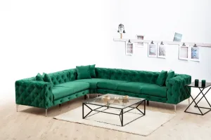 Rohová sedacia súprava / Rohová pohovka Como Left - Green