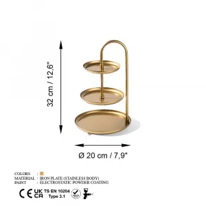 Dekoratívny kovový doplnok Kalkı-B - Gold