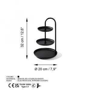 Dekoratívny kovový doplnok Kalkı - Black