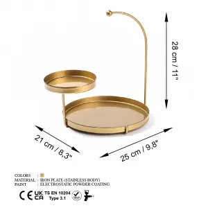Dekoratívny kovový doplnok Knıdos-B - Gold
