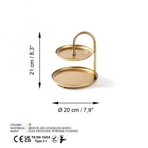 Dekoratívny kovový doplnok Kormen-B - Gold