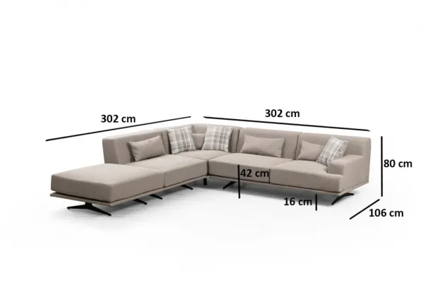 Rohová sedacia súprava / Rohová pohovka Bentley Corner (PUF-O1-C-3R)