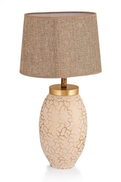 Opviq Stolní lampa Fary krémová/zlatá