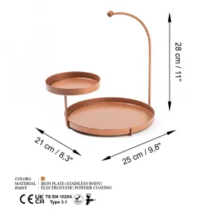 Dekoratívny kovový doplnok Knıdos-A - Copper