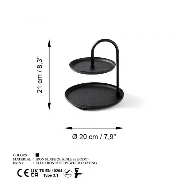 Dekoratívny kovový doplnok Kormen - Black