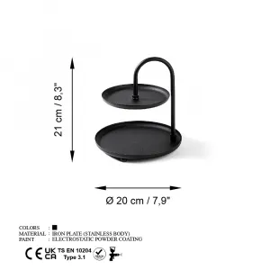 Dekoratívny kovový doplnok Kormen - Black