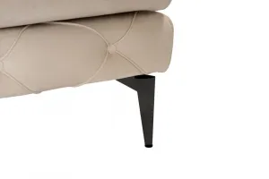 Rohová sedacia súprava / Rohová pohovka Como Eco Left - Beige, Black
