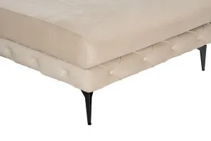 Rohová sedacia súprava / Rohová pohovka Como Eco Left - Beige, Black