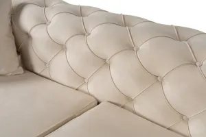 Rohová sedacia súprava / Rohová pohovka Como Eco Left - Beige